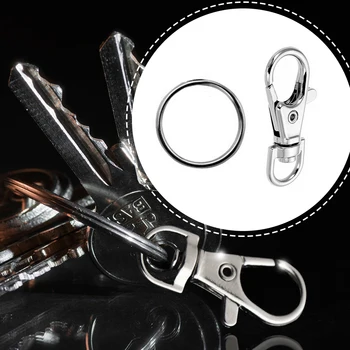 1 шт. поворотные застежки, яркие кольца для ключей, переносной металлический шнурок, защелкивающиеся крючки, металлическая клешня омара, яркие крючки для изготовления брелоков