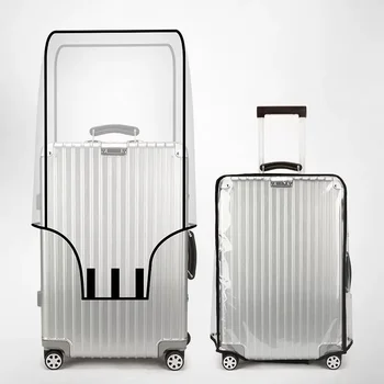 1 шт. Прозрачная Защитная крышка для багажа из ПВХ, Водонепроницаемые Сумки для хранения чемодана, Складные Аксессуары для багажа для дома и на открытом воздухе