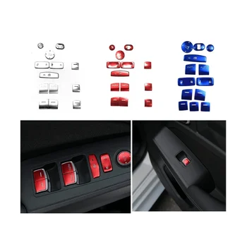 13шт Красное Оконное Стекло Кнопка Включения Подъема Крышки Накладка Наклейка для Honda Civic 11-го Поколения 2022