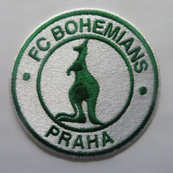 2 шт./лот Футбол футбольная футбольная клубная команда Bohemians Praha логотип гладью на нашивке, Аппликация Buegelbild с вышивкой