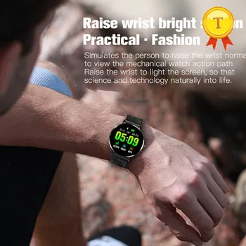2019 Новые смарт-часы с металлическим ремешком, отслеживающие частоту сердечных сокращений и артериальное давление, спортивные полноэкранные сенсорные смарт-браслеты-браслеты