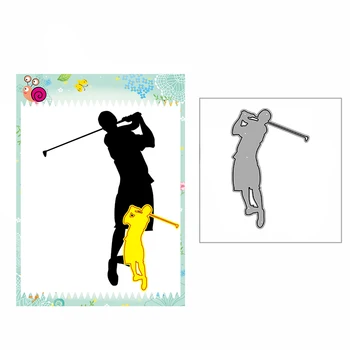 2021 Новый A Strong Man Play Golf Металлические Режущие Штампы для Скрапбукинга Бумажных Поделок и Изготовления Рождественских Открыток С Тиснением и Декором Без штампов