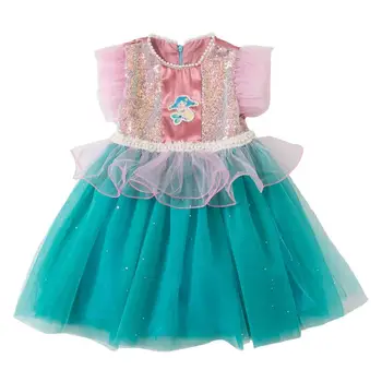 2023 Летнее платье с блестками для маленьких девочек, детский сказочный костюм Русалки для косплея на День защиты детей, детские бальные платья на день рождения