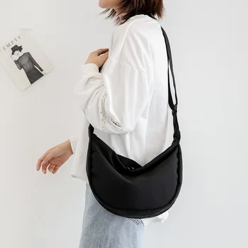 2023 новая корейская версия, простая сумка-мессенджер из нейлоновой ткани, женская модная сумка-клецка, студенческая сумка-мессенджер