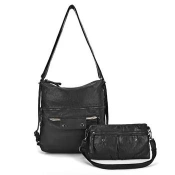 2ШТ Женская сумка Angelkiss, сумки с верхней ручкой, Модный пакет для покупок с кошельком, большая сумка через плечо, сумка-тоут