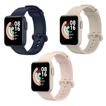 3 упаковки ремешков для XiaoMi Mi Watch Lite, аксессуары для ремешков, спортивный силикон Correa для замены ремешков для часов RedMi, синий, розовый, серый