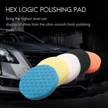 5шт 6-дюймовая 150-мм полировальная накладка Hex Logic для полировщика автомобиля В упаковке