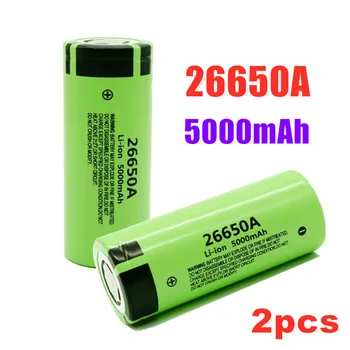 Batterie lithium-ion rechargeable, 100%, 26650 mAh, 5000 V, 50a, pour lampe de poche LED 26650A, avec chargeur, nouveauté, 3.7