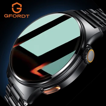 GFORDT NFC Смарт-часы Мужские Bluetooth Вызов GPS Трекер Спортивные часы Монитор уровня кислорода в крови Фитнес-браслет Умные часы Мужские Женские