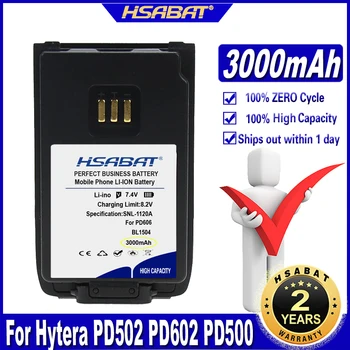 HSABAT BL1504 BL2020 BL2010 Аккумулятор емкостью 3000 мАч для Hytera PD500 PD530 PD560 PD600 PD680 TD500 TD560 Батареи Двухстороннего Радиоприемника