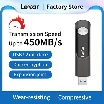 Lexar P30 Encryption Memory USB Stick Металлический Высокоскоростной USB 3.2 Gen 1 Макс 450 МБ /с 128 ГБ 256 ГБ 512 ГБ 1 ТБ JumpDrive USB Флэш-накопитель