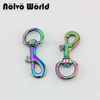 Nolvo World 5-20-100шт 6 цветов 55*15 мм радужная металлическая пряжка для сумки, собачий ошейник, застежки-крючки для рюкзаков, ремешок для ключей, цепочка