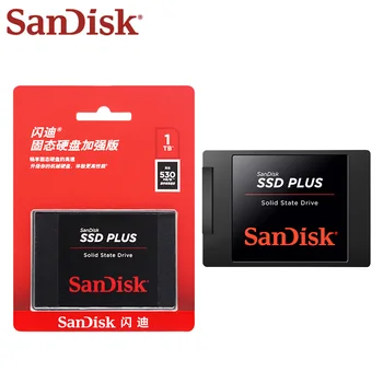 Sandisk 2 ТБ 2,5-дюймовый внутренний твердотельный накопитель SATA III 1 ТБ 480 ГБ 240 ГБ SSD Plus для настольного ноутбука 100% Оригинал