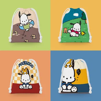Sanrio Милый кошелек Pochacco, кармашек для монет Hello Kitty, Маленькая тканевая сумка для хранения мелочей, косметички, Переносная сумка для стирки