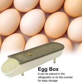 Автоматическая перекатывающаяся коробка для хранения яиц, держатель для яиц, корзина, контейнер, Диспенсер, Органайзер, Лоток для картонных коробок, Кухонный холодильник, Аксессуар для хранения