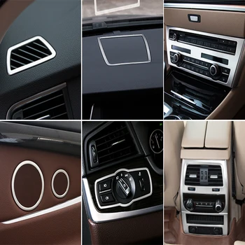 Аудиодинамик внутренней двери автомобиля, панель переключения передач, Дверной Подлокотник, Лампа для чтения, Накладка, наклейки для BMW 5 серии GT F07, Аксессуары