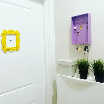 Брелок для друзей из телешоу Дверная рама Моники Фиолетовая Дверная вешалка для друзей Украшение дома Украшение стен