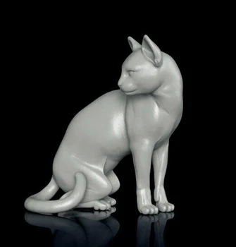 В разобранном виде 1/16 высотой 25 мм, сидящий Кот, современная фигурка из смолы, миниатюрные модельные наборы, Неокрашенные