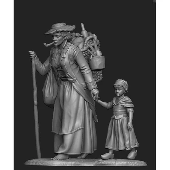 В разобранном виде 1/32 древняя женщина и ребенок подставка фигурка из смолы миниатюрные модельные наборы неокрашенных