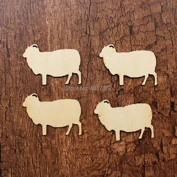 Вырезанные из дерева формы овец -Несколько размеров - Незаконченная лазерная резка