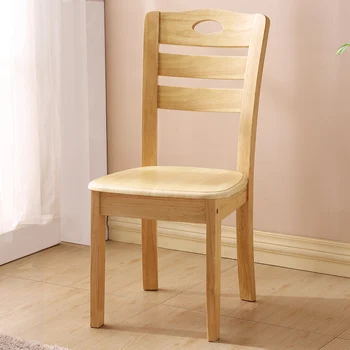 Деревянный обеденный стул в скандинавском стиле, Кухонный Уличный Деревянный Винтажный шезлонг, Удобная Минималистичная мебель для спальни Silla Comedor