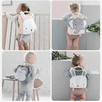 Детский рюкзак, школьная сумка для малышей, милая школьная сумка для мальчиков и девочек, сумка с кроликом, бабочкой, львиной сумкой