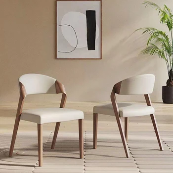 Дизайнерские банкетные стулья Роскошный Офис Ресторан Сад Скандинавские Кожаные Парикмахерские кресла Мебель для спальни Articulos Para El Hogar