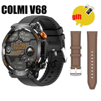 Для COLMI V68 Ремешок Смарт-часы Ремешки Кожа + силикон Спортивный ремешок защитная пленка для экрана