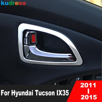 Для Hyundai Tucson ix35 2011 2012 2013 2014 2015 ABS Матовая Внутренняя Дверная Ручка Автомобиля, Чаша, Крышка Чашки, Отделка, Аксессуары Для Интерьера, 4 шт.