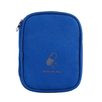 Дорожная сумка для неотложной медицинской помощи с гладкой застежкой-молнией, сумка для хранения лекарственных таблеток для повседневного использования на открытом воздухе