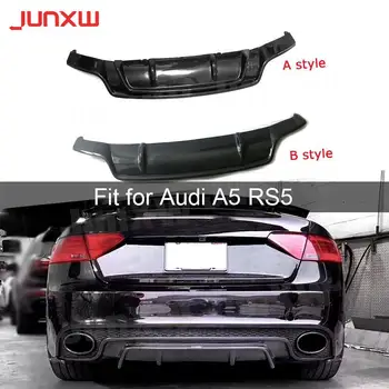 Задний диффузор из углеродного волокна, спойлер для Audi A5 RS5 2012-2016, защита заднего бампера для губ, автомобильный стайлинг FRP