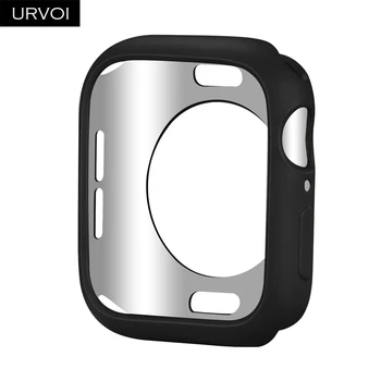 Защитный чехол URVOI для apple watch full TPU case серии 6 SE 5 4 3 2 ремешок силиконовый бампер для крышки iWatch современная матовая покраска