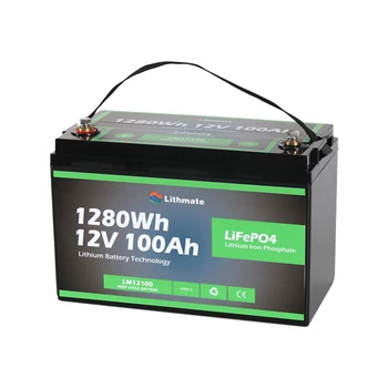 Индивидуальные литий-ионные аккумуляторы производителя 12V 100Ah LiFePO4 для морских RV Solar