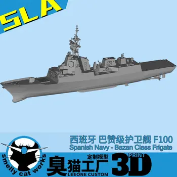 Испания Фрегат класса Bazan F100 1/2000/1250/700 Военный корабль с 3D-печатью из смолы, Модель корабля, Игрушки для хобби, Модель военного корабля
