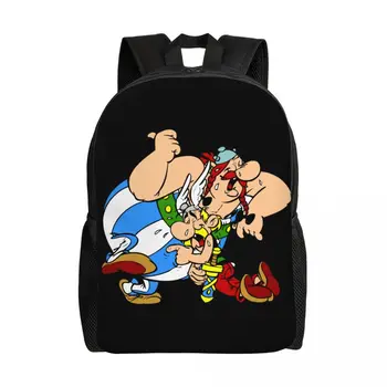 Комикс мультфильм Asterixs рюкзаки для женщин мужчин водонепроницаемый колледже смешной Obelixs приключения мешок плюшевые печать