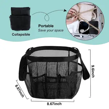 Косметичка из прочной сетки с несколькими карманами, Портативная сумка для туалетных принадлежностей, Удобные товары для дома