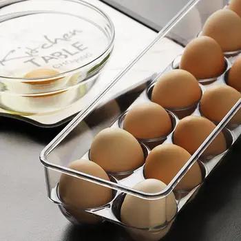 Кухонный Прозрачный ящик выдвижного типа для хранения продуктов, коробка для пельменей, коробка для консервирования, Холодильник, коробка для хранения яиц