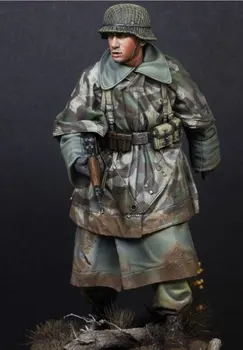 Миниатюры зимнего солдата Второй мировой войны в масштабе 1/16, моделирование сцен, Неокрашенная сборка своими руками, Статические наборы фигур из смолы толщиной 90 мм