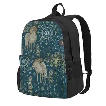 Мозаики Равенны: Сине-Византийская коллекция, школьная сумка, рюкзак большой емкости, ноутбук, 15-дюймовая мозаика, Византийское Рождество