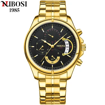 Мужские часы NIBOSI, лидирующий бренд, роскошные повседневные часы, Мужской хронограф, Водонепроницаемые Кварцевые наручные часы Wacth, Мужские наручные часы Relogio Masculino