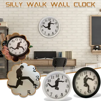 Настенные часы Ministry Of Silly Walk, вдохновленные британской комедией, Новинка для домашнего декора Comedian, настенные часы Funny Walking, бесшумные Немой часы