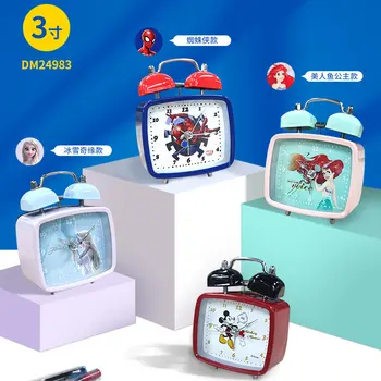 Настольные часы Disney с Микки Маусом, Настольные часы с замороженной принцессой Эльзой, Детский мультяшный овальный Будильник, Подарки на день рождения