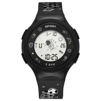 Новые Мужские спортивные электронные часы Space Astronaut Модный бренд Студенческие подростковые детские ручные часы со светящимися цифровыми наручными часами