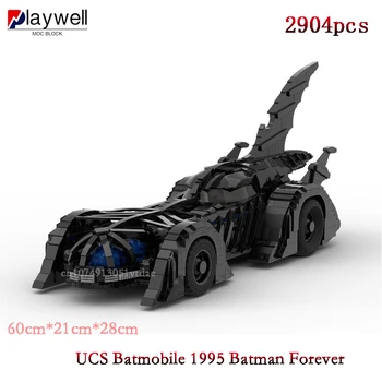 Новый Креативный Moc Ucs 1995 Forever Batmobile Строительные Блоки Из Знаменитого Фильма 