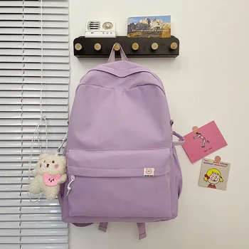 Новый модный женский рюкзак, нейлоновая школьная сумка для девочек, Милая подвеска, Студенческие дорожные рюкзаки, сумки для книг большой емкости 2022 г.