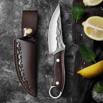 Обвалочный нож из нержавеющей стали 5cr15, мясницкий нож, Острый кухонный нож, нож для разделки мяса, фруктовый нож, походный портативный нож для кемпинга
