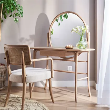 Обеденные стулья из ротанга, сплетенные из американского массива дерева, мебель для домашней столовой, современное кресло для отдыха, дизайнерский обеденный стул со спинкой