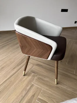 Обеденный стул домашний современный простой стул для переговоров из массива дерева для отдыха в итальянском отеле обеденный стол стул