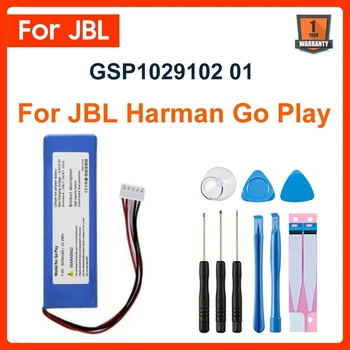 Оригинальный сменный аккумулятор GSP1029102 01 емкостью 3000 мАч для мини-динамика JBL Harman Kardon Go Play, литий-полимерные аккумуляторы + инструменты