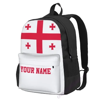 Пользовательское название Флаг Джорджии, рюкзак из полиэстера для мужчин, женская дорожная сумка, повседневные студенческие походы, кемпинг